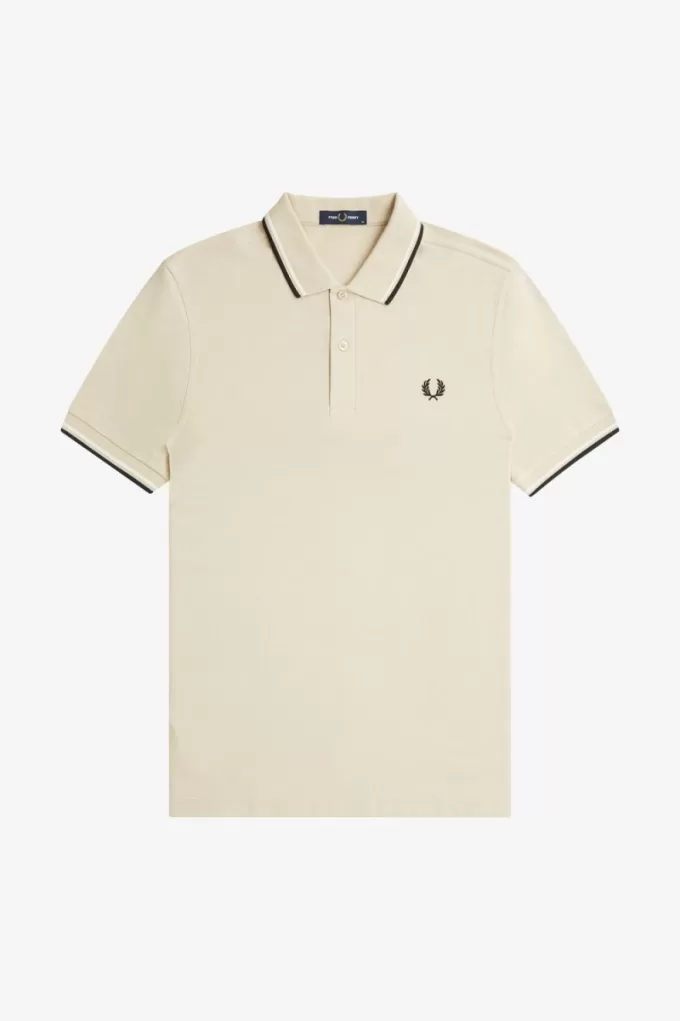 M3600 Herrenhemd Oatmeal Beige Schwarz