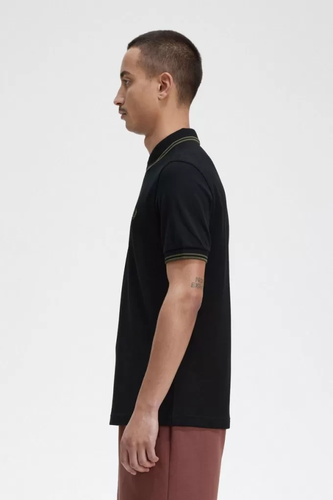 M3600 Herrenhemd Schwarz Feldgrün