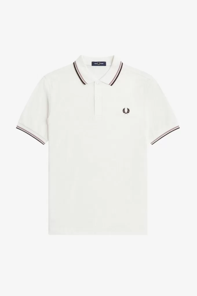 M3600 Herrenhemd Snow White Deep Pink Burnt Tobacco