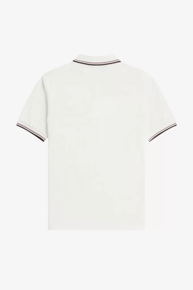 M3600 Herrenhemd Snow White Deep Pink Burnt Tobacco