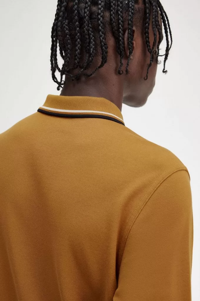 M3636 Herrenhemd Dark Coffee Oatmeal Black