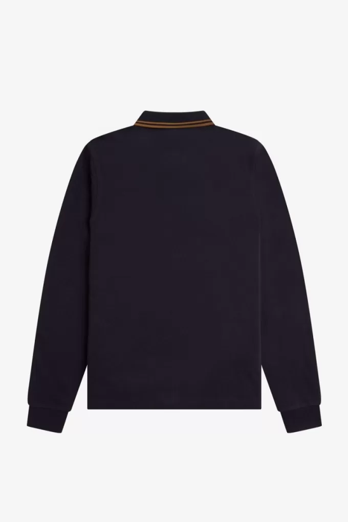 M3636 Herrenhemd Navy Dark Coffee Dark Coffee