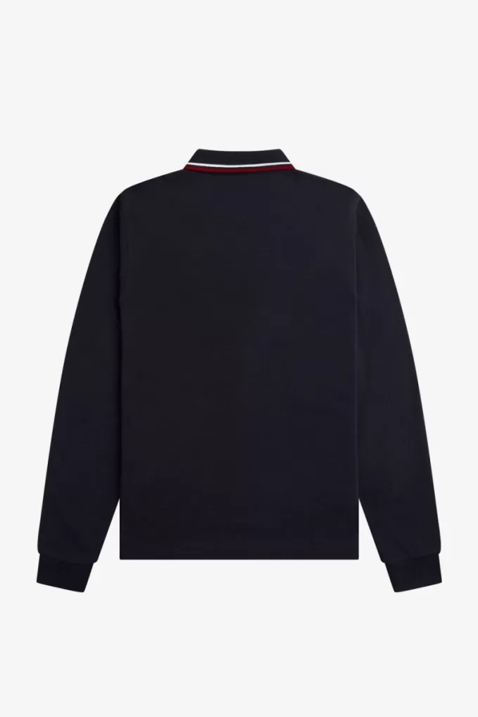 M3636 Herrenhemd Navy Snow White Burnt Red