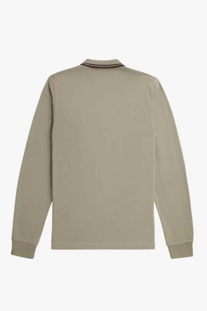 M3636 Herrenhemd Warm Grau Dunkelrot