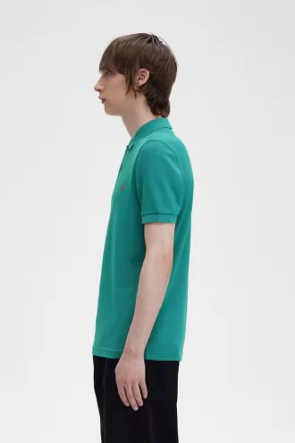 M6000 Herrenhemd Deep Mint Whiskey Brown