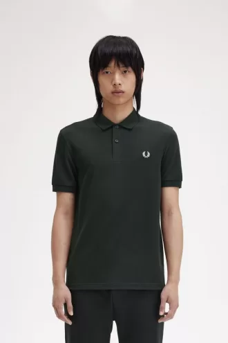 M6000 Herrenhemd Nachtgrün Schneeweiß