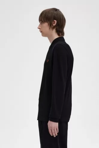 M6006 Herrenhemd Schwarz Whiskey Braun