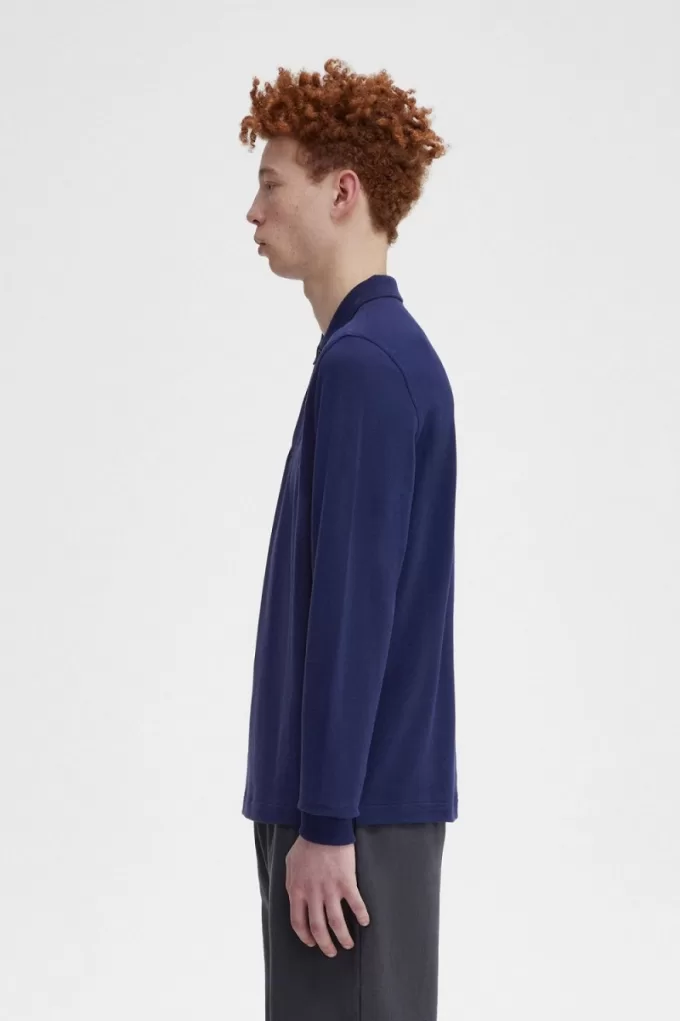 M6006 Herrenhemd, französische Marine, Whiskybraun