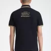 Makati M12 Herren Poloshirt Schwarz Champagner