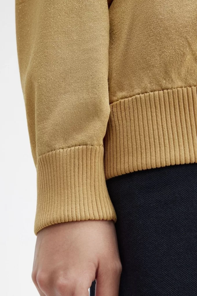 Metallic-Strickbomber-Damenjacken 1964 Gold