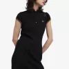 Metallic-Strickkleid für Damen Schwarz