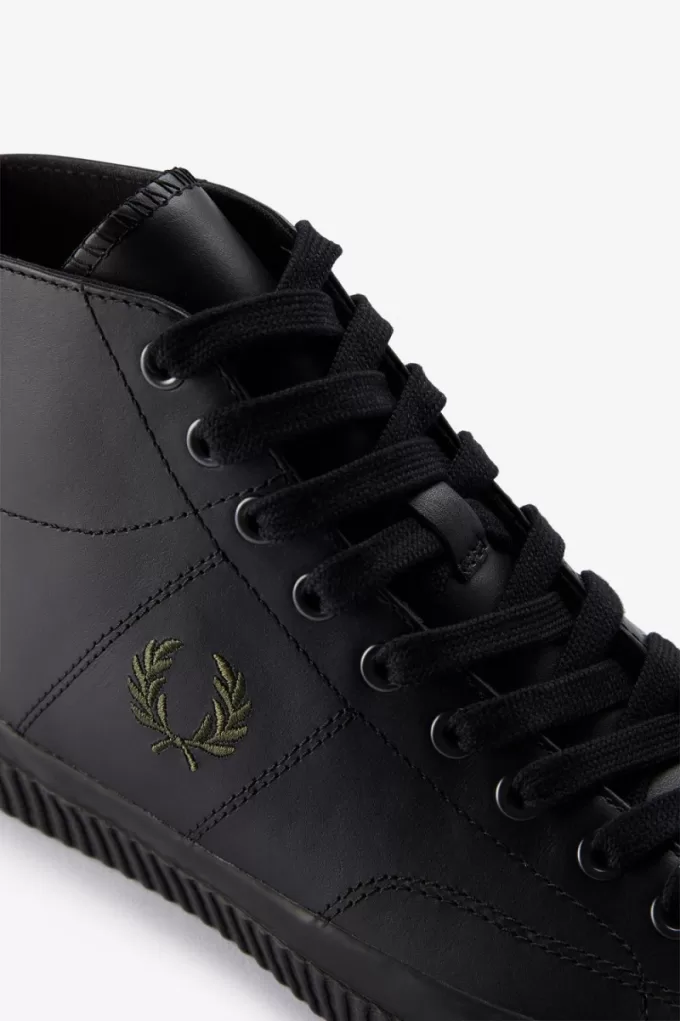 Mid Hughes Herren-Plimsolls, Schwarz, Uniformgrün