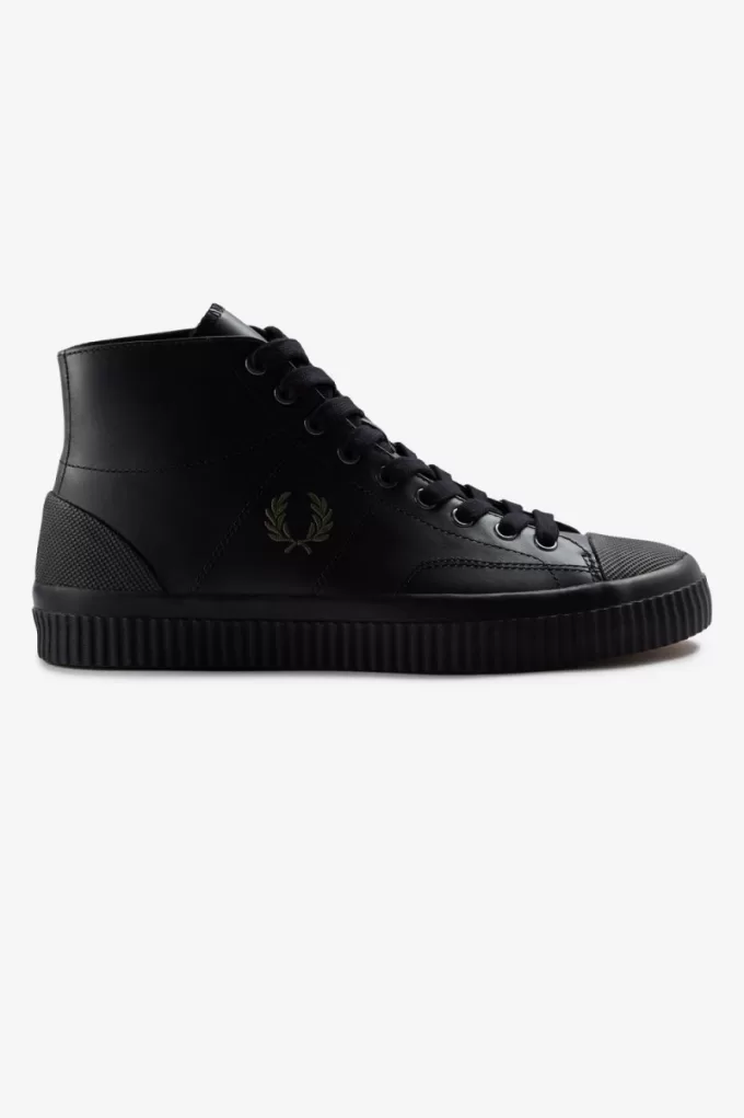 Mid Hughes Herren-Plimsolls, Schwarz, Uniformgrün