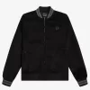 Needlecord Tennis Bomber Herrenjacken Schwarz