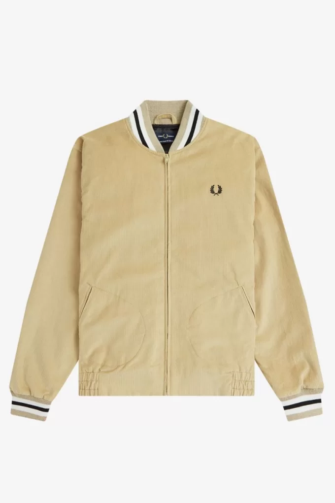 Needlecord Tennis Bomber Herrenjacken Stone