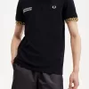 Noongoons Herren-Poloshirt mit Leopardenmuster, Schwarz