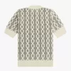 Open-Knit Short Sleeve Damenpullover Haferflocken