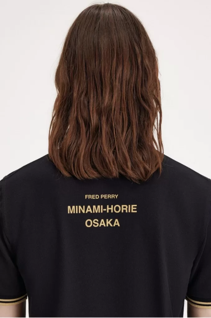 Osaka M12 Herren Poloshirt Schwarz Champagner Osaka M12 Herren Poloshirt Schwarz Champagner