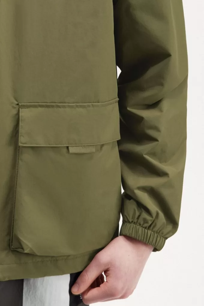 Patch Pocket Zip Through Herrenjacken Uniform Grün