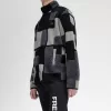 Pixel Borg Fleece Herren Sweatshirts Schwarz