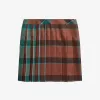 Plissee-Tartan-Damenröcke Whiskey Brown