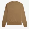 Pocket Detail Crew Neck Herren Sweatshirts Braun
