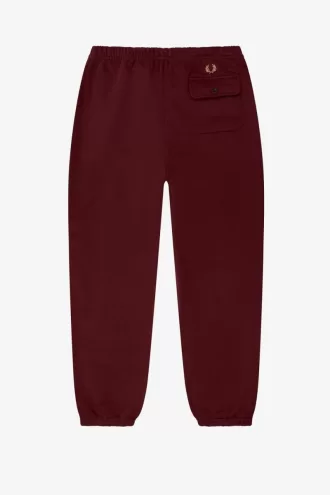 Pocket Detail Sweat Herrenhose Oxblood