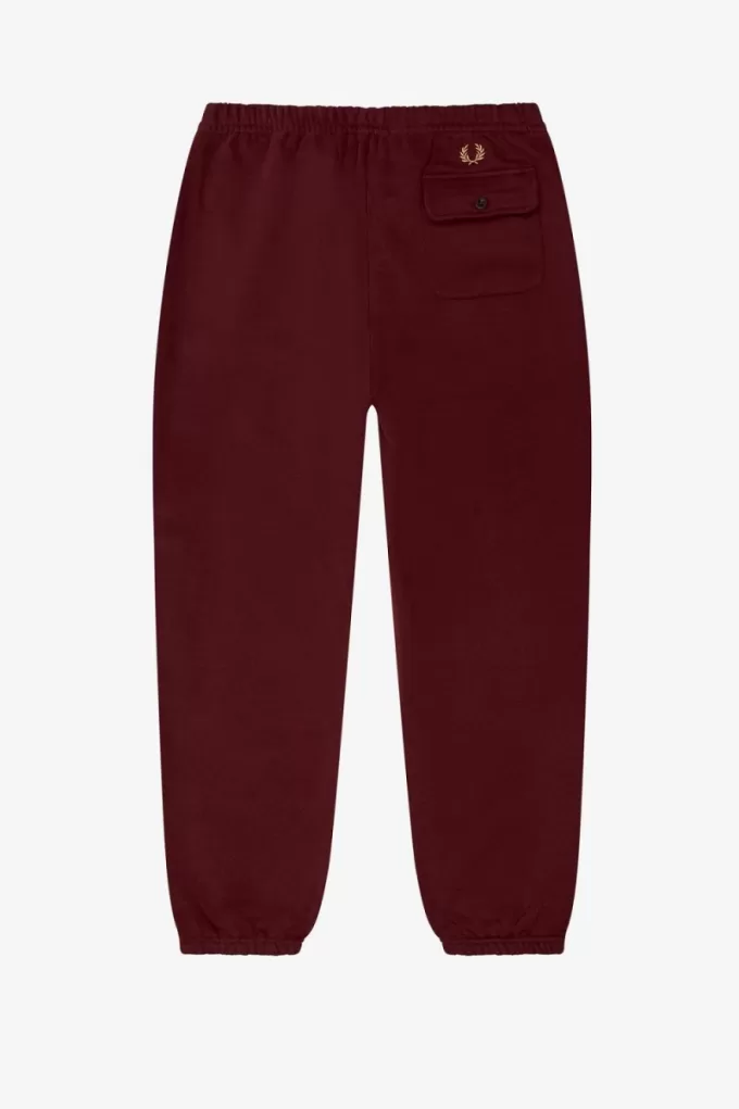 Pocket Detail Sweat Herrenhose Oxblood