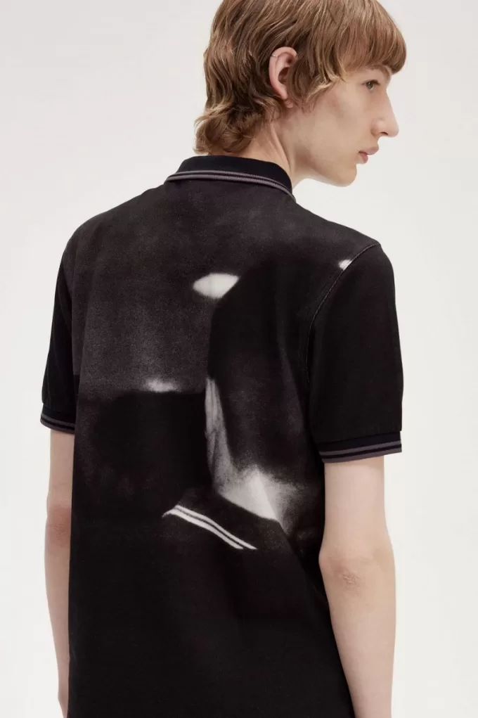 Rave Graphic Herren-Poloshirt Schwarz