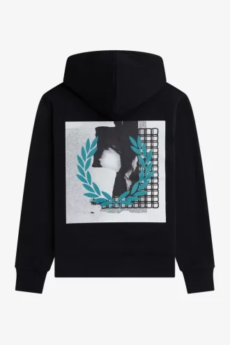 Rave Graphic Kapuzenpullover für Herren, Schwarz