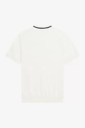 Reissues Rundhals-Piqué-Herren-T-Shirt Beige