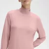Roll Neck Damen T-Shirt Dusty Rose Pink