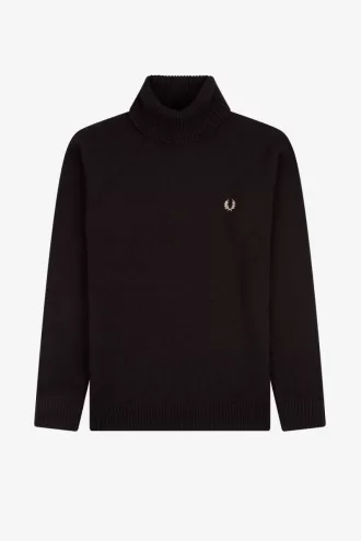 Rollkragenpullover für Herren, Schwarz
