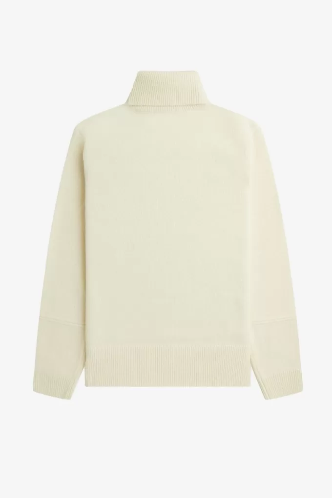 Rollkragenpullover für Herren, gestrickt, Beige