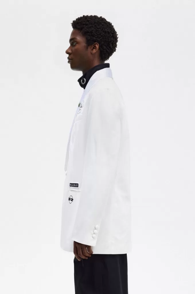 Schalkragen-Blazer Herrenjacken Weiß