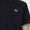 Shanghai M12 Herren Poloshirt Schwarz Champagner