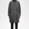 Straight Hem Herrenparka Gunmetal