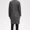 Straight Hem Herrenparka Gunmetal