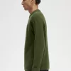 Strukturierter Strickpullover für Herren von Fred Perry, Schnittlauchgrün