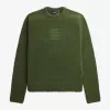 Strukturierter Strickpullover für Herren von Fred Perry, Schnittlauchgrün