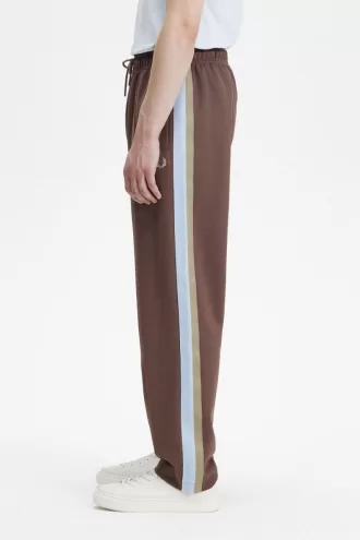 Tape Detail Track Herrenhose Dunkelrot