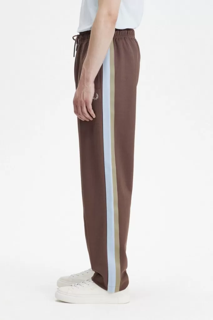 Tape Detail Track Herrenhose Dunkelrot