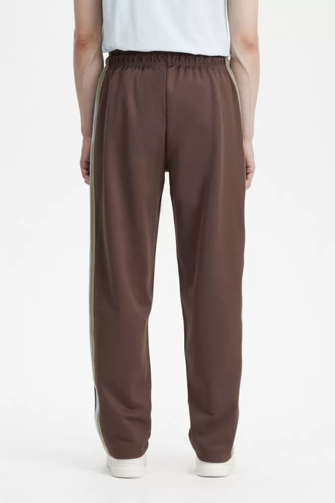 Tape Detail Track Herrenhose Dunkelrot