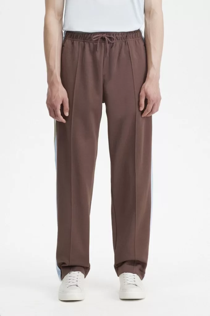 Tape Detail Track Herrenhose Dunkelrot