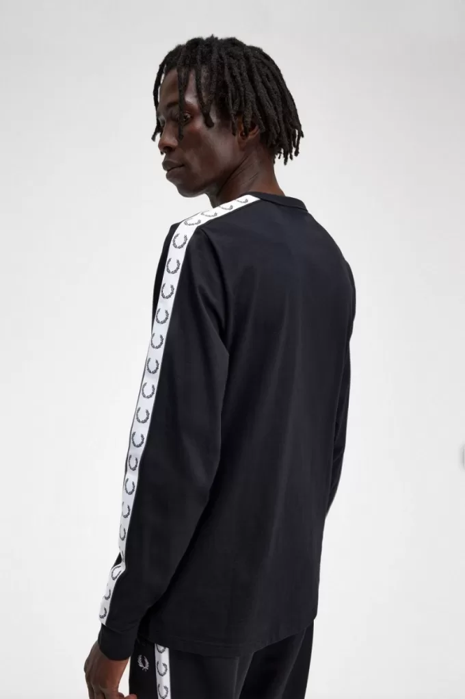 Taped Long Sleeve Herren T-Shirt Schwarz Taped Long Sleeve Herren T-Shirt Schwarz