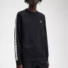 Taped Long Sleeve Herren T-Shirt Schwarz Taped Long Sleeve Herren T-Shirt Schwarz
