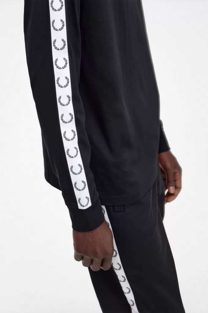 Taped Long Sleeve Herren T-Shirt Schwarz Taped Long Sleeve Herren T-Shirt Schwarz