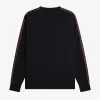 Taped Long Sleeve Herren T-Shirt Schwarz Whiskey Braun