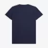 Taped Ringer Herren T-Shirt Carbon Blue