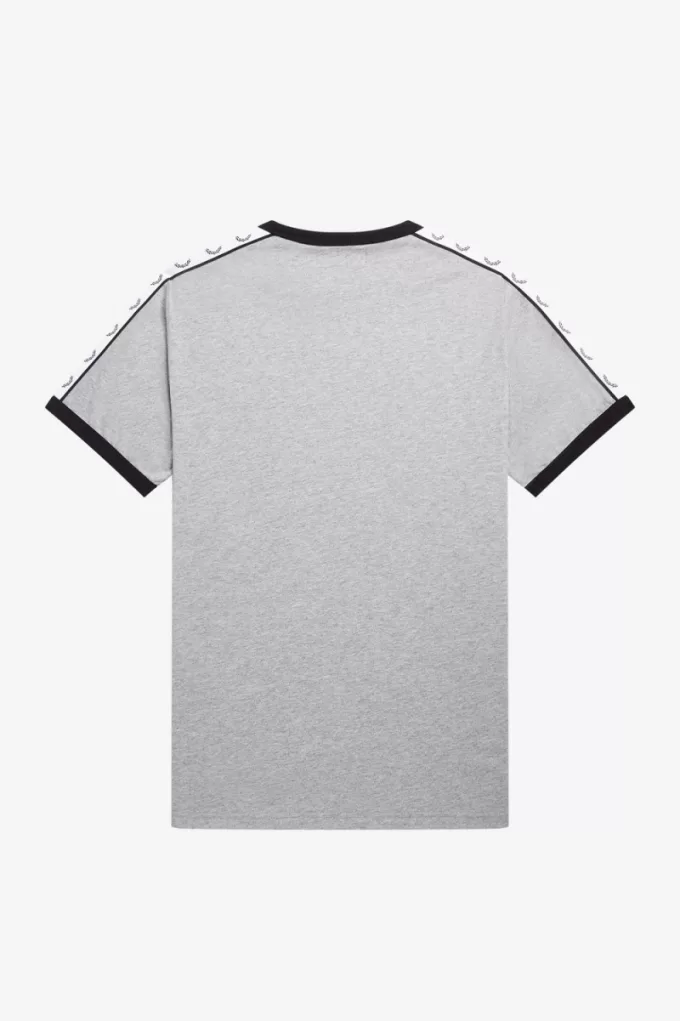 Taped Ringer Herren T-Shirt Grau